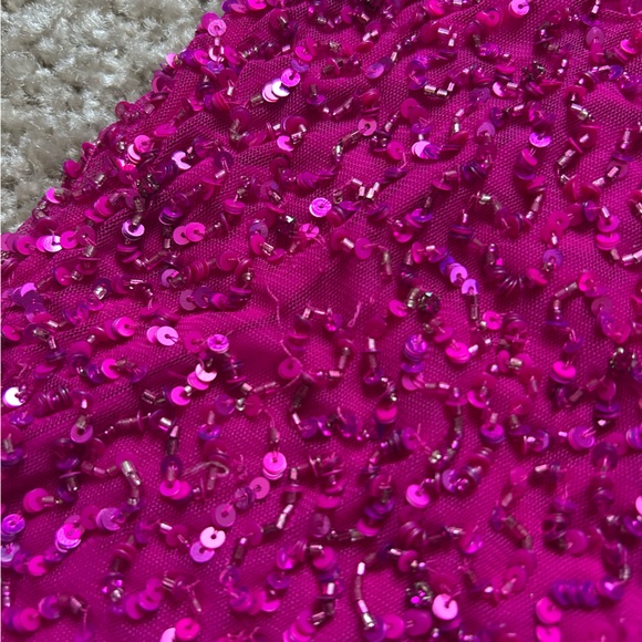 Retrofete Kyra Ruby Pink Sequin Cut Out Dress - Picture 6 of 8